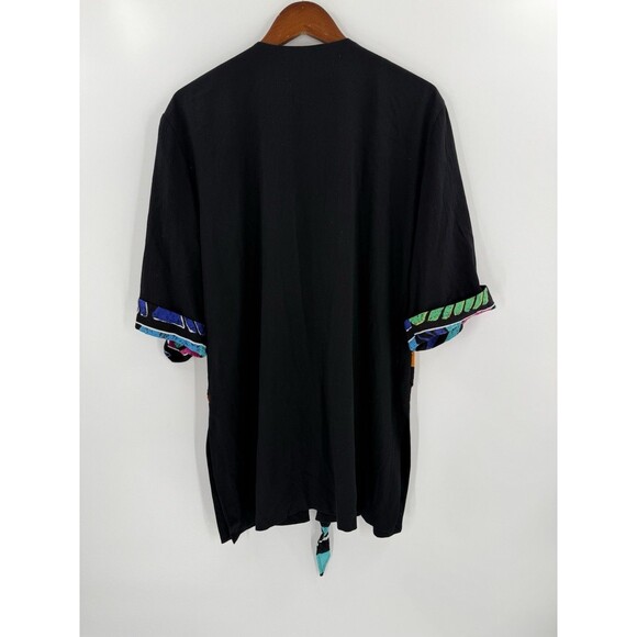 VINTAGE F Stop Retro Geometric Bold Design Jacket 3/4 Sleeve Button Detail LARGE - Picture 2 of 9